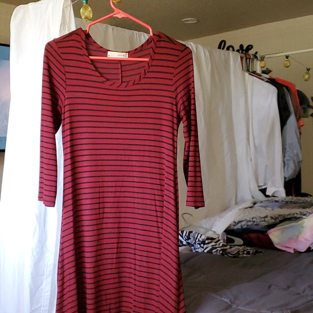 Red and black dress